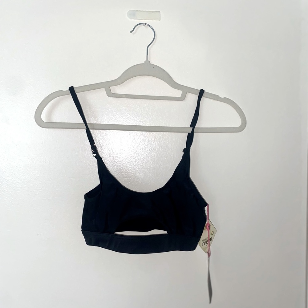 NWT Cutout Black Bikini Top